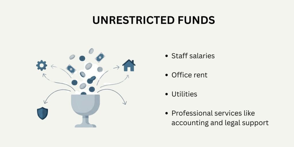 Restricted vs Unrestricted Funds Nonprofit Guide 2026 2 Common uses for unrestricted nonprofit funds in mission delivery and operations