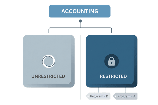 Nonprofit restricted vs unrestricted fund cash flow management